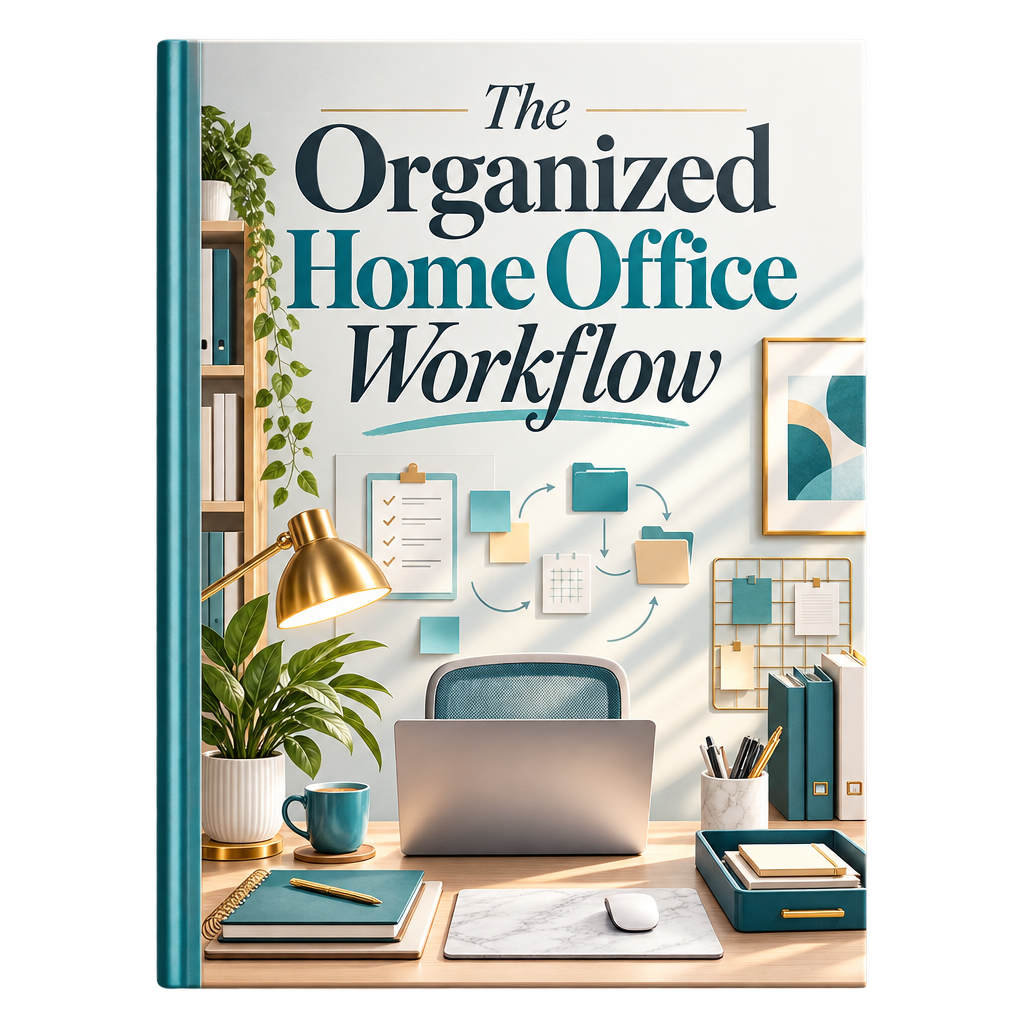 The Organized Home Office Workflow ebook cover